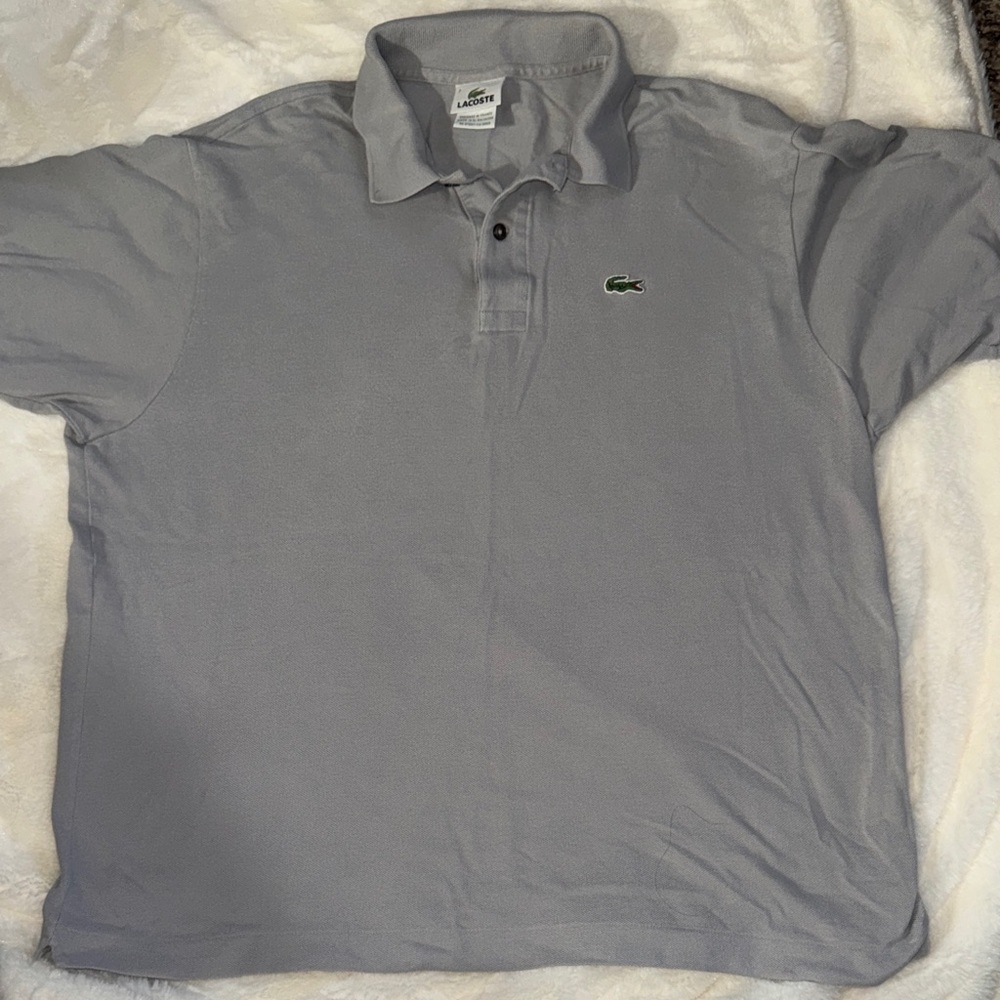 Lacoste Men's Polo Shirt in Soft Gray - Picture 3 of 4